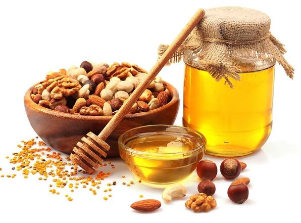 Miel con nueces
